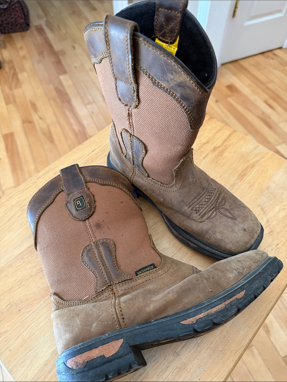 Dan Post Kids Brown Pull-On Work Boots